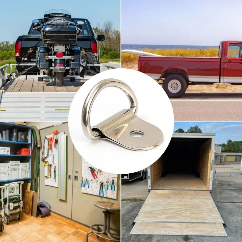 D-Shape Iron Tie Down Anchor Rings – Trailer, RV & Boat