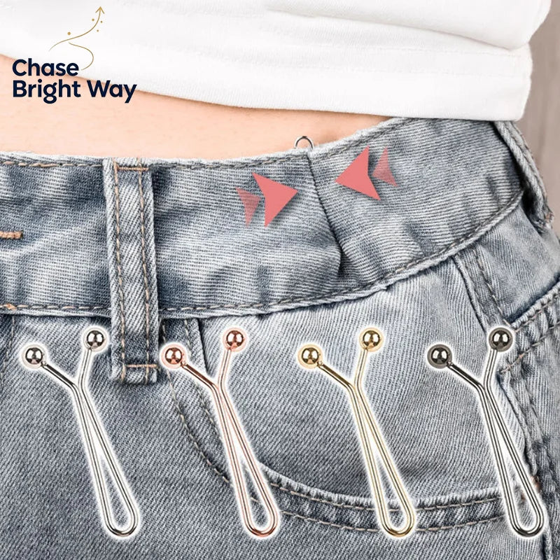 4-Pack Adjustable Waist Clip Buckle for Jeans & Skirts
