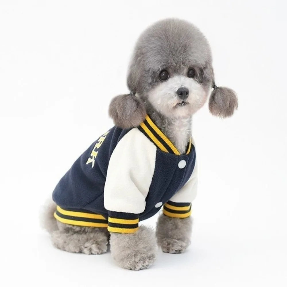 Fleece Dog Jacket – Button Closure Winter Coat | XS–XL