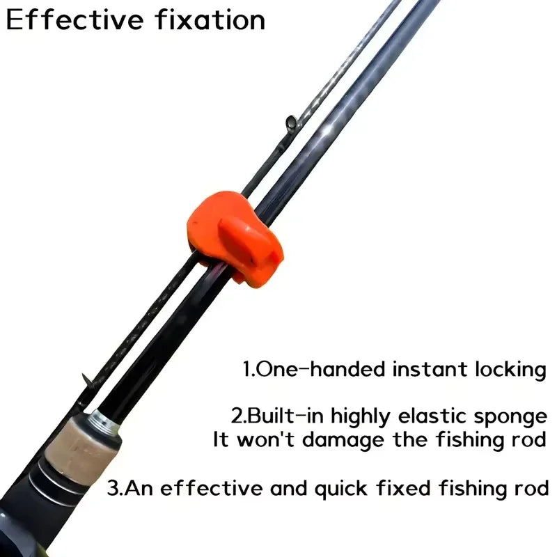 Wall Mount Fishing Rod Holder Clips – 2-Pack Pole Fixer Straps