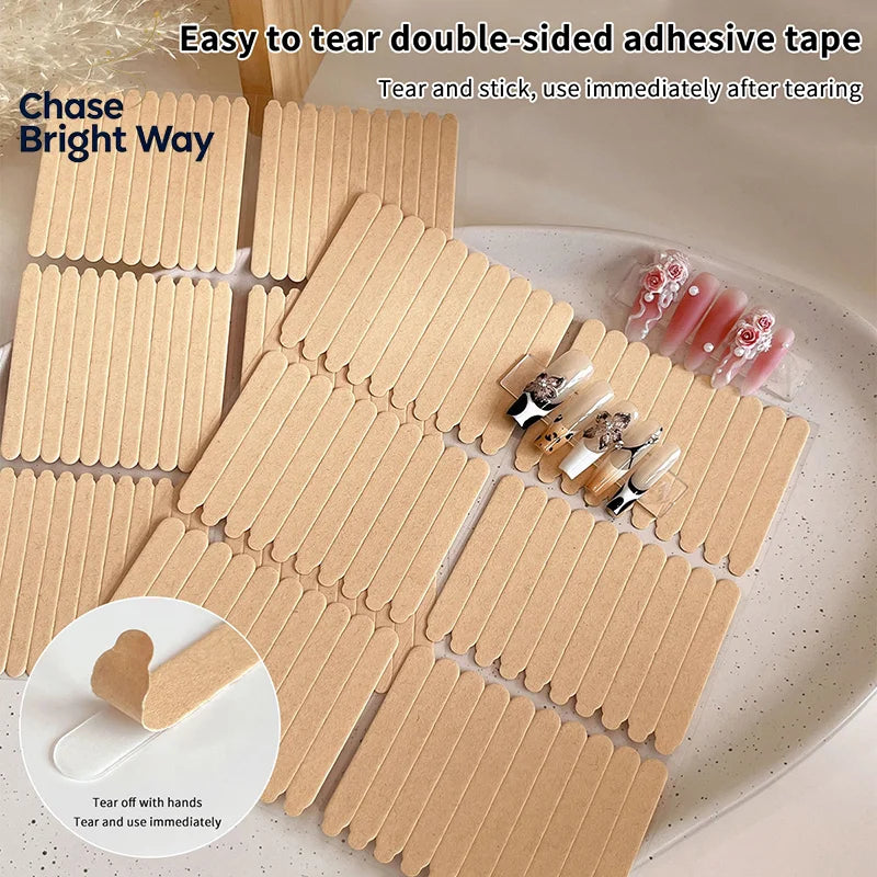 60/66pcs Clear Double-Sided Tape Dots for Nail Art Display