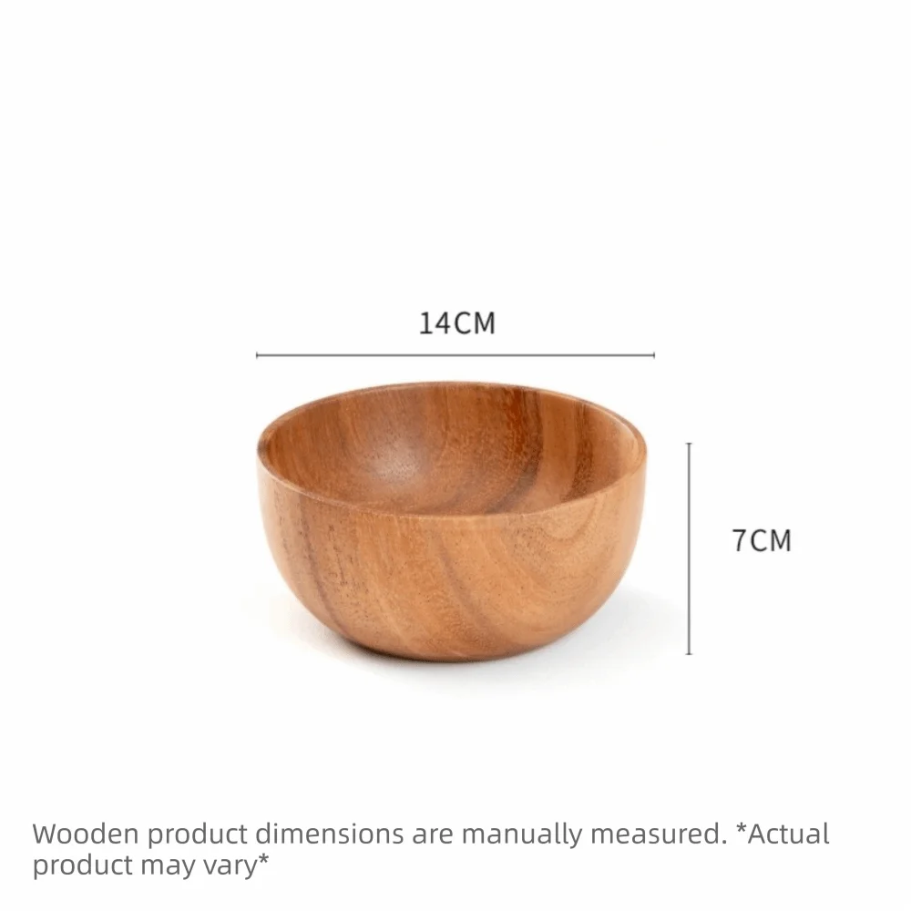Japanese Handmade Wooden Bowl – Soup, Salad & Rice Tableware