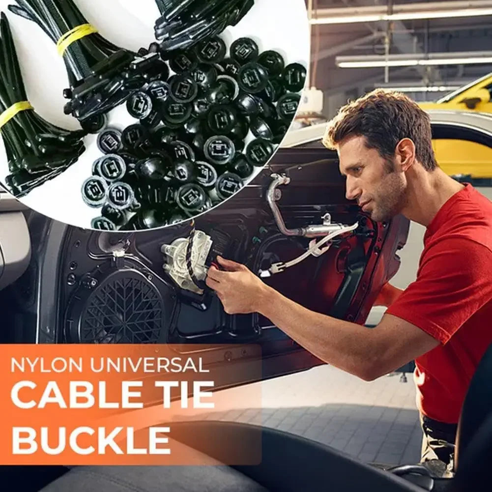 Nylon Cable Tie Buckles – Pin & Button Self-Locking Fasteners
