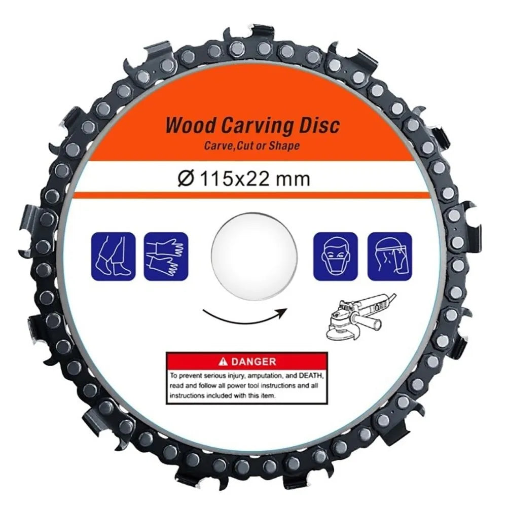 Wood Carving Disc Angle Grinder Chainsaw Blade 4.5" & 5"