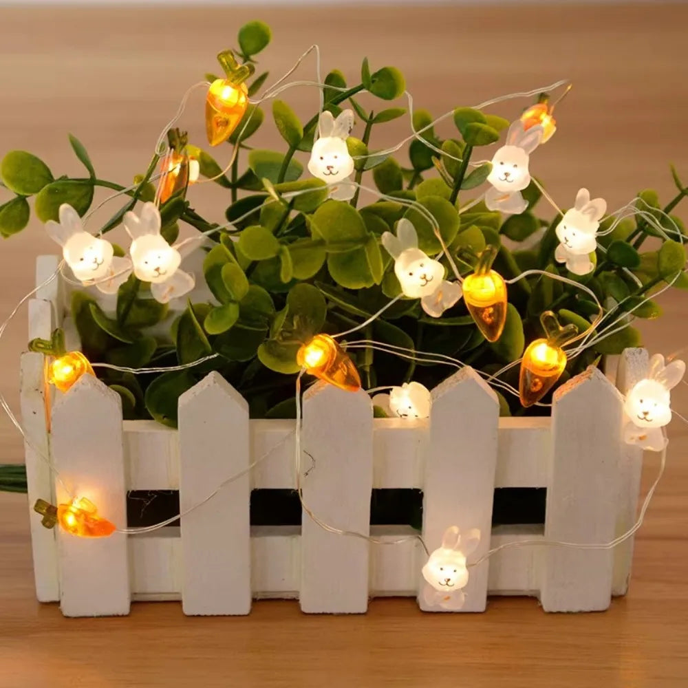 Easter LED String Lights – 2M 20 LED Bunny Fairy Light Garland