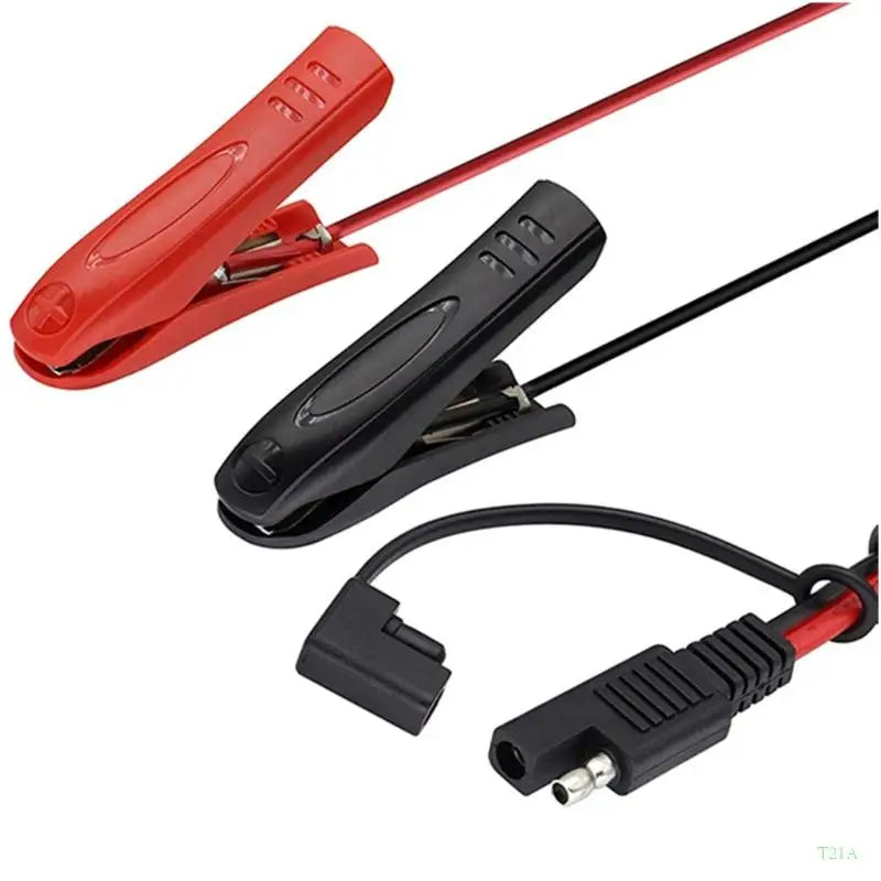 SAE to Clamp Cable 12-24V 10A 14AWG Solar Battery Charger Cord