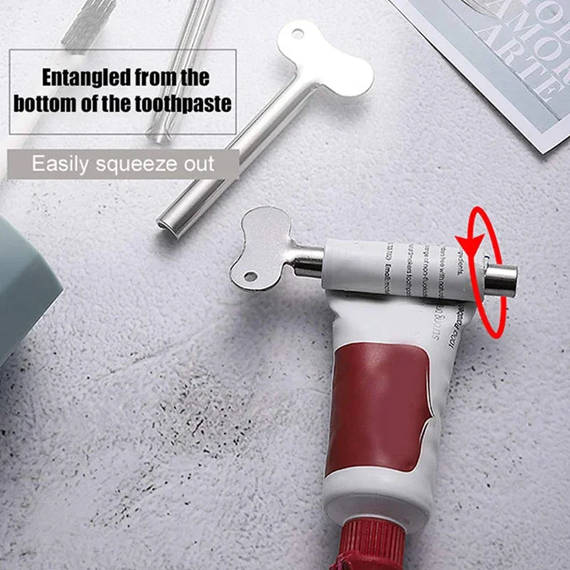 Stainless Steel Toothpaste Squeezer – 5-Pack Metal Tube Tools