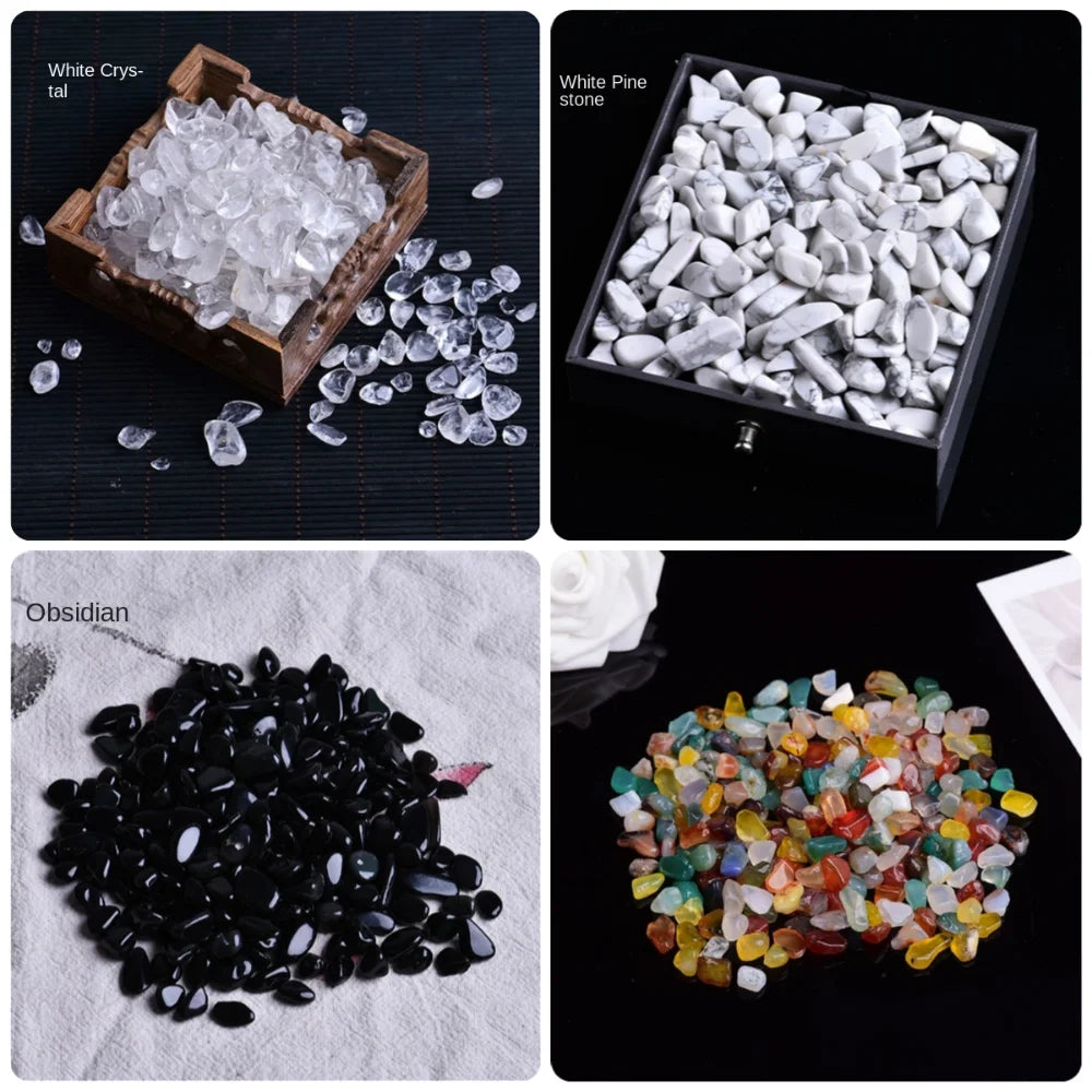 Colorful Agate Crystal Gravel 100g | Garden Décor Stones