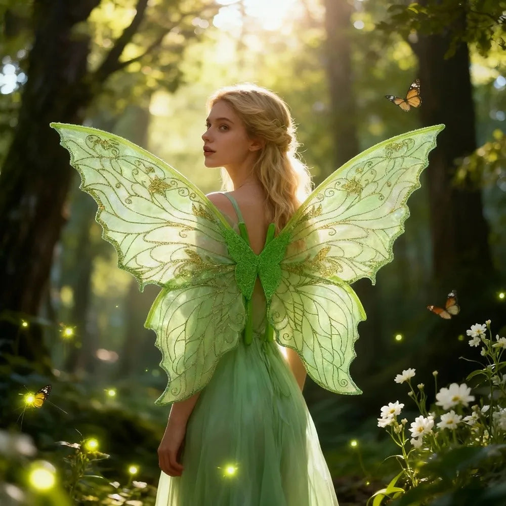 Sparkling Organza Fairy Wings – Princess Butterfly Dress Up
