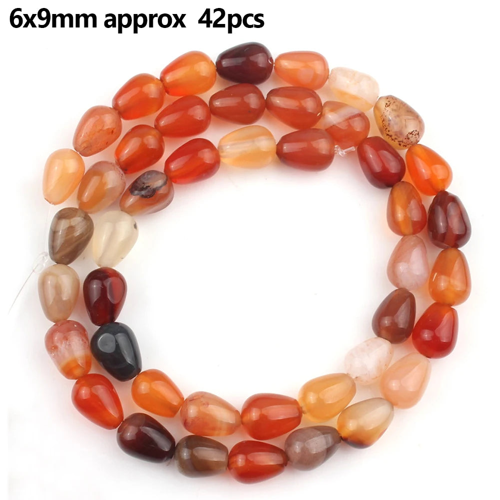 Red Agate Carnelian Loose Stone Beads 8mm – DIY Jewelry