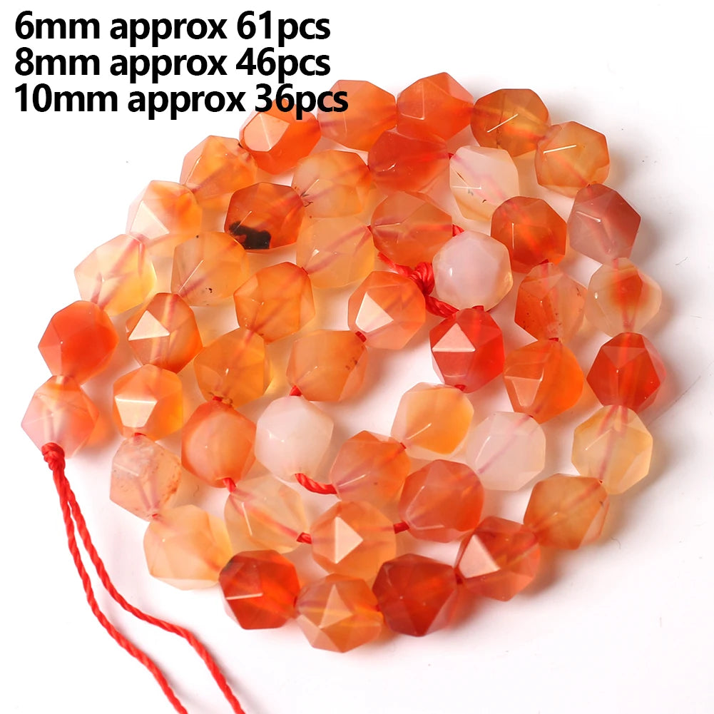 Red Agate Carnelian Loose Stone Beads 8mm – DIY Jewelry