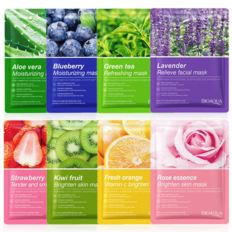 YIMINGYI 8-Pack Plant Extract Face Masks – Hydrating & Firming