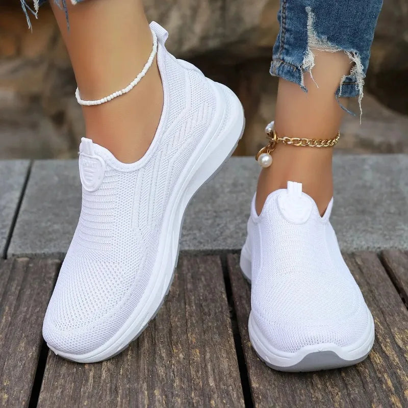 Women's Breathable Mesh Sneakers – Lightweight Lace-Up Shoes
