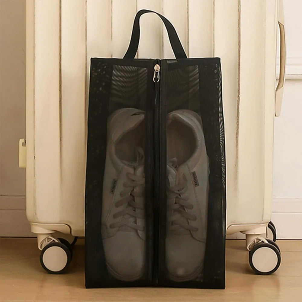 Breathable Mesh Shoe Bag – Travel & Sports Organizer Pouch
