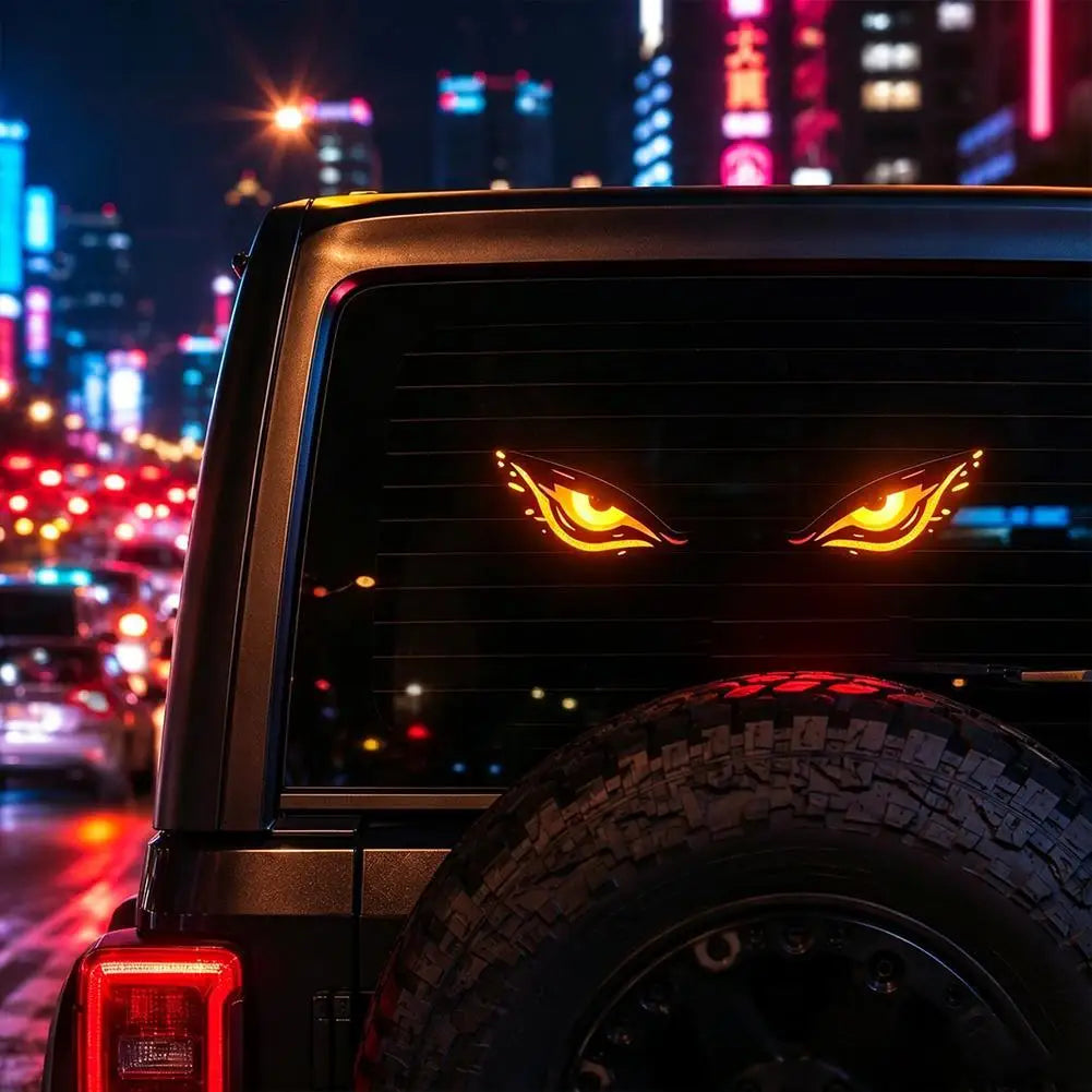Solar Demon Eye LED Car Ambient Light – Breathing Neon Decor