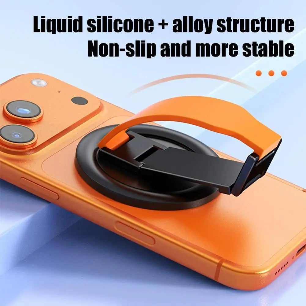 MagSafe Magnetic Phone Grip Ring – Foldable Stand & Wristband