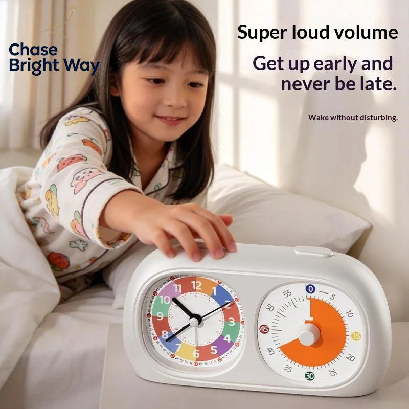 2-in-1 Visual Timer & Silent Alarm Clock for Kids | Study Timer