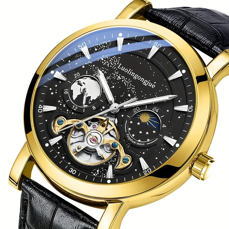 Tourbillon Skeleton Automatic Mechanical Watch for Men | Luxury