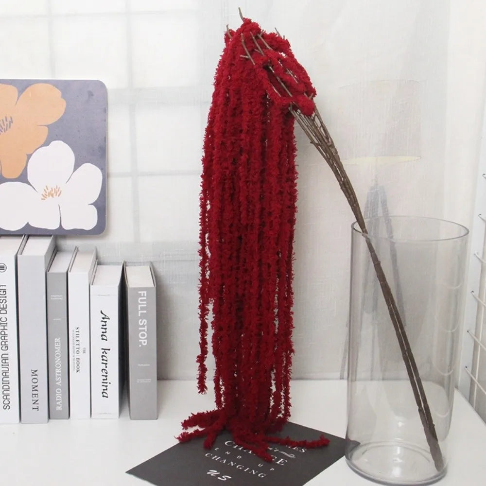 Multicolor Amaranthus Artificial Hanging Plant – Yarn Tassel