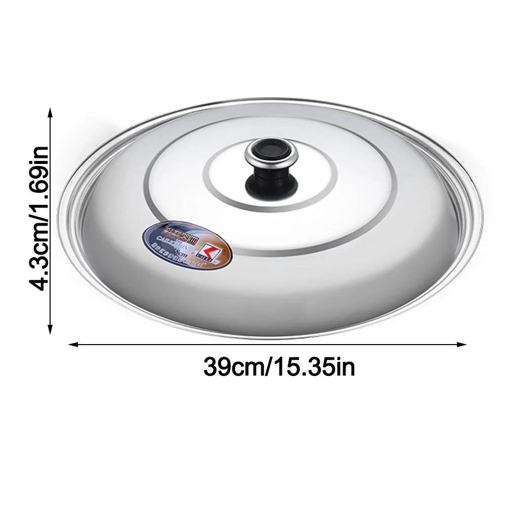 Universal 316 Stainless Steel Wok Pot Lid 30–42cm
