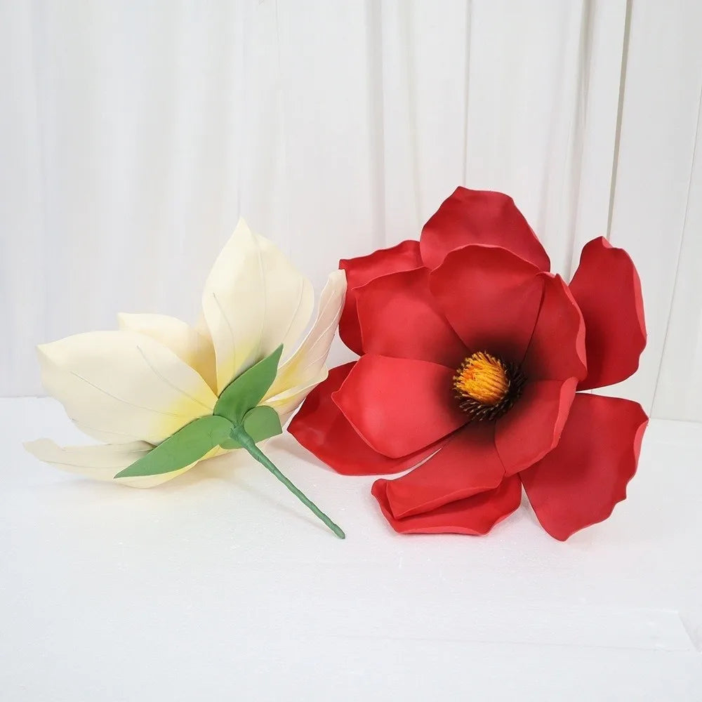 Giant 45CM Artificial Magnolia Flower – Silk Foam Home Décor