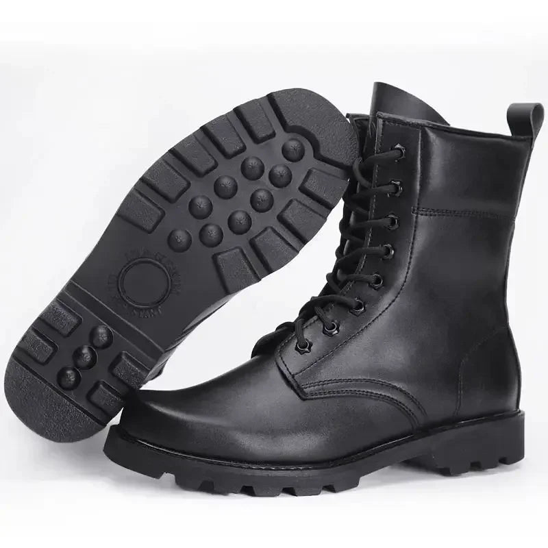 Men's Platform Work Safety Ankle Boots – Steel Toe, Non-Slip