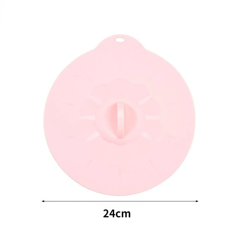 Universal Silicone Spill Stopper Lid – Reusable Pot & Bowl Cover