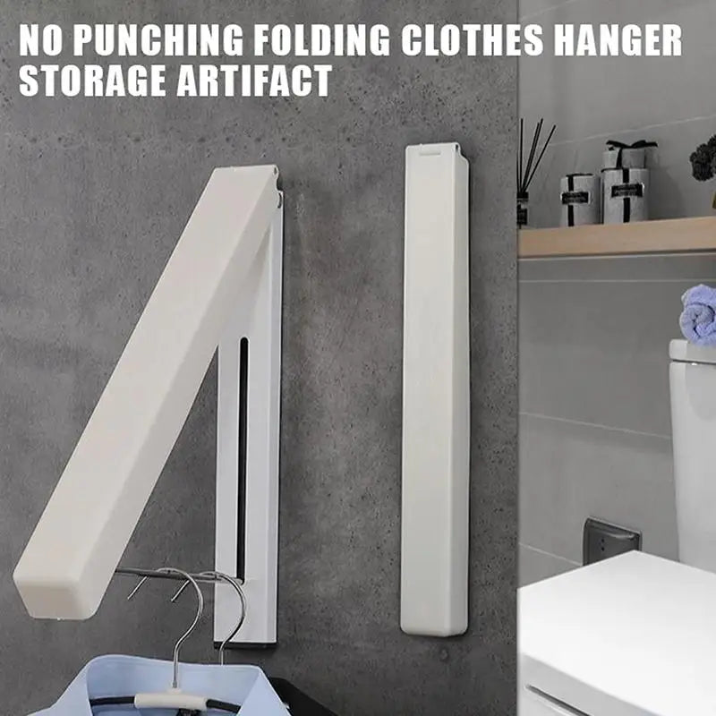 Wall-Mounted Folding Clothes Drying Rack | Space-Saving Laundry