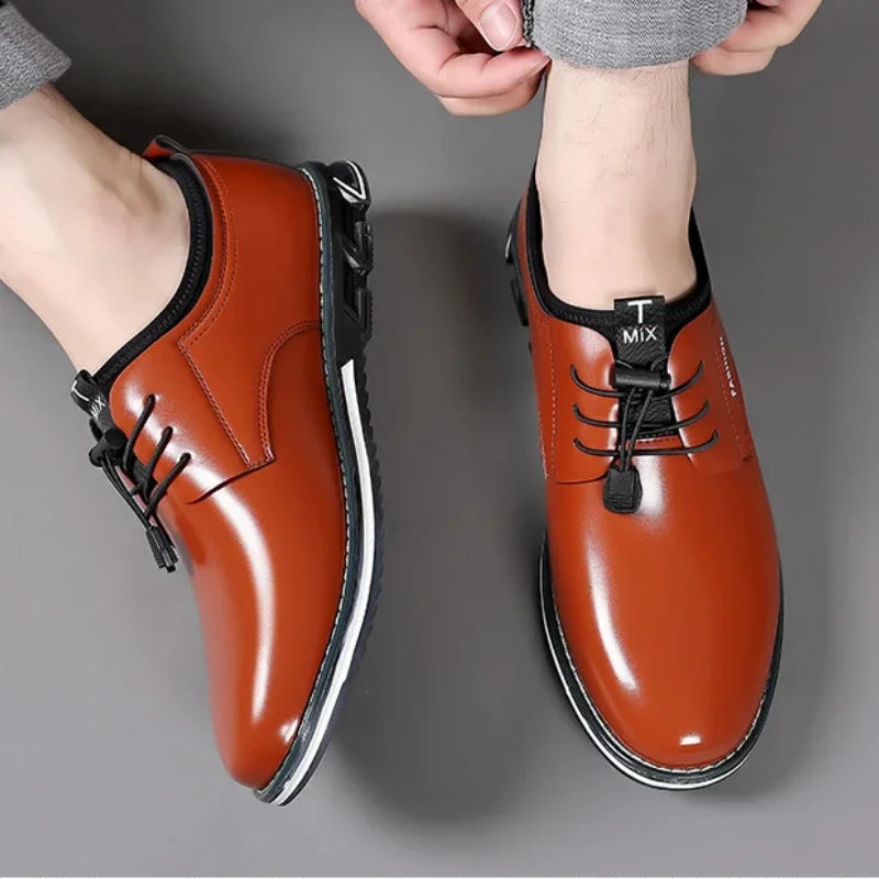 LEDP Men's Leather Slip-On Loafers – Flat Driving Shoes