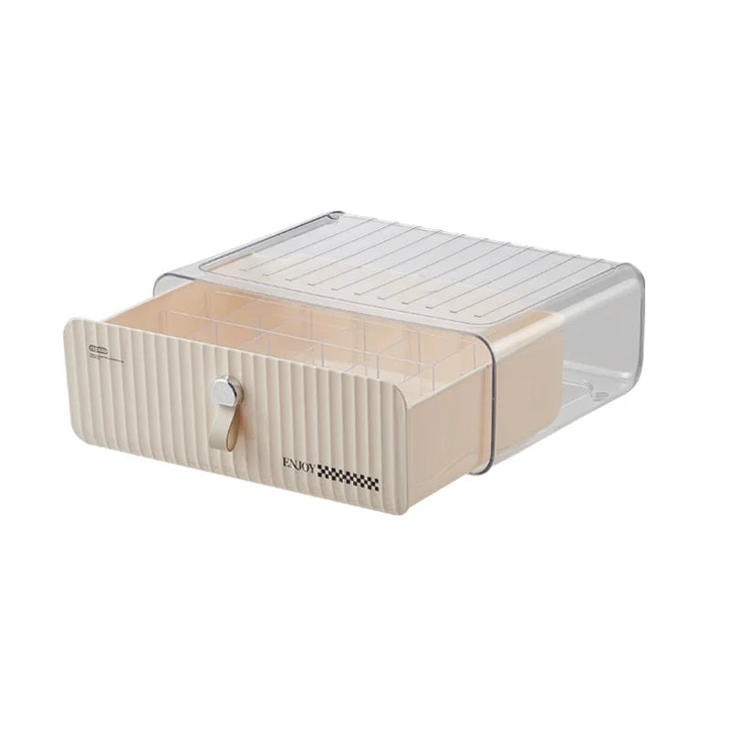 SAMMY Creamy Underwear Organizer Box – 3-in-1 Drawer Storage