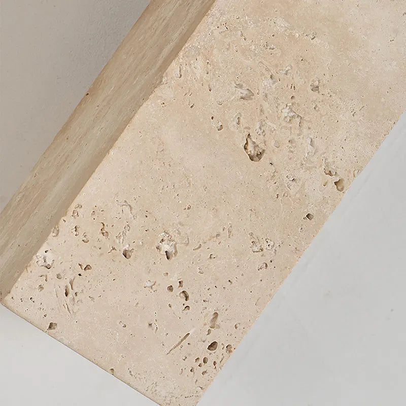 Retro LED Wall Lamp – Natural Yellow Travertine Stone Light