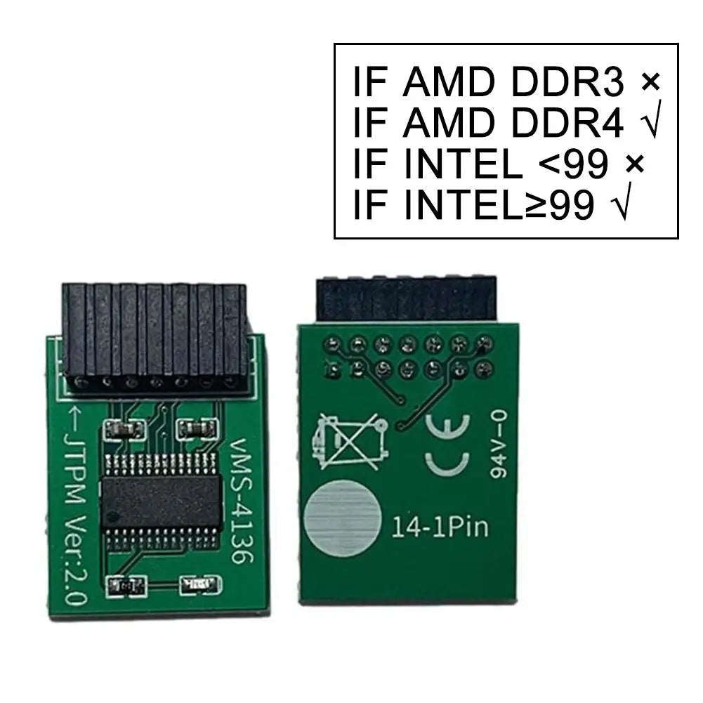 TPM 2.0 Security Module 12/14/18/20-Pin LPC – ASUS MSI GIGABYTE