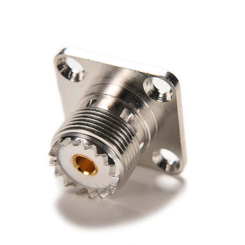 SO239 UHF Female Flange Connector – 4-Hole 25mm Panel Mount RF