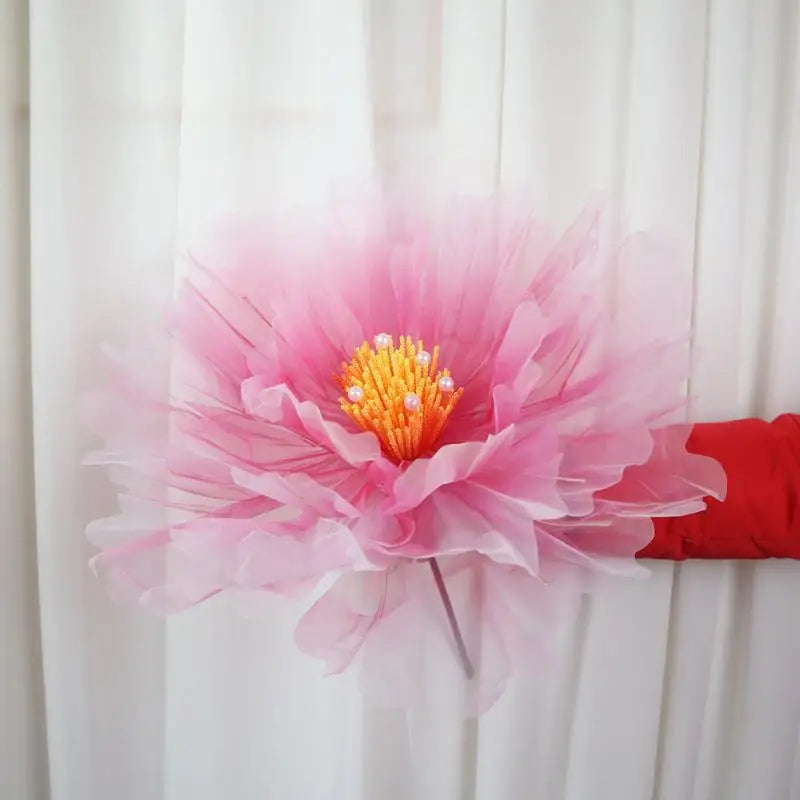 Giant Organza Artificial Flower with Pearl Stamen – Wedding Decor