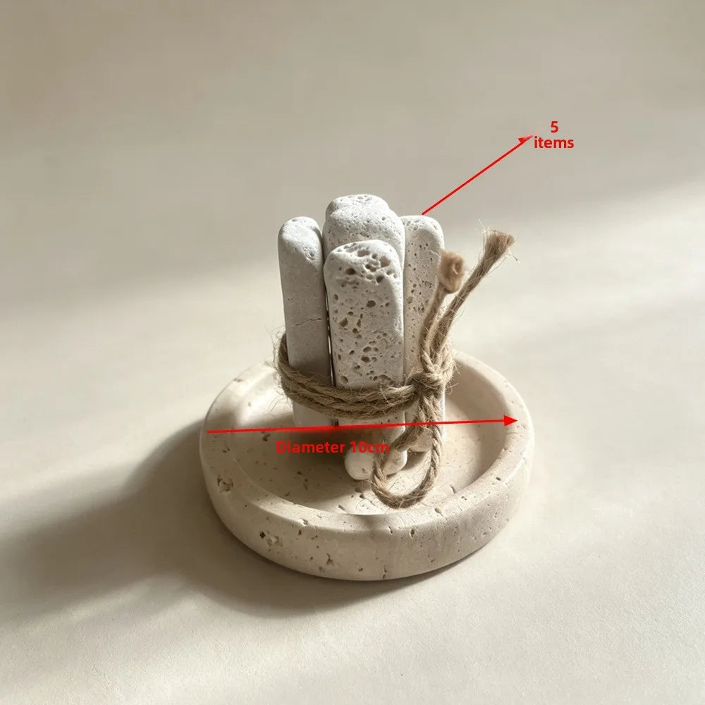 Travertine Aroma Stone Diffuser – Flameless Essential Oil Diffuser
