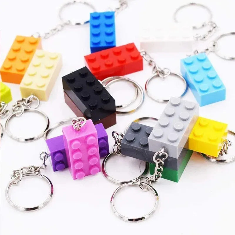 16-Pc MOC 2x4 Building Block Keychain Set – DIY Brick Charm