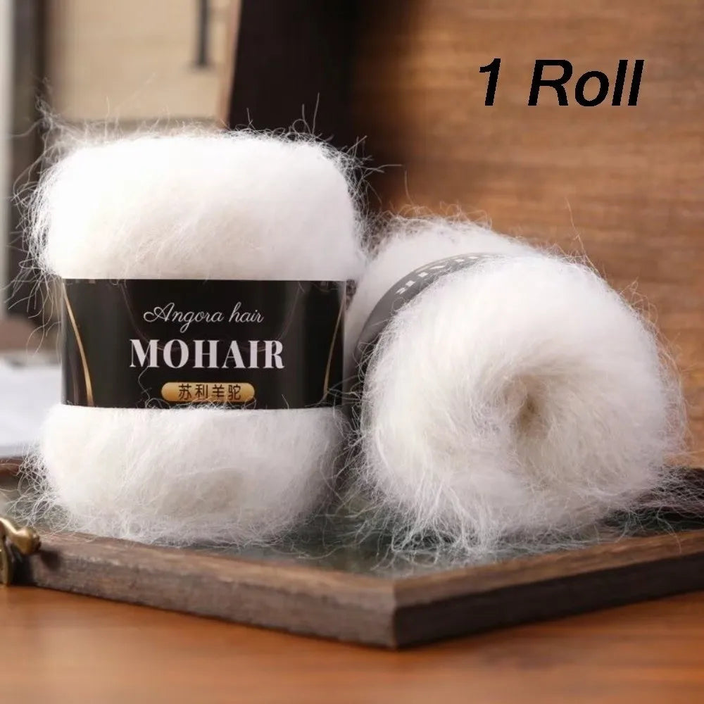 Alpaca Mohair Knitting Yarn – Fluffy Soft Yarn for Sweaters & Shawls