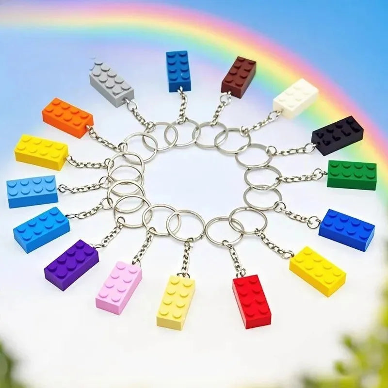 16-Pc MOC 2x4 Building Block Keychain Set – DIY Brick Charm