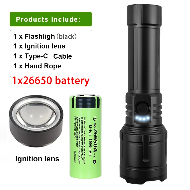 SAMMY 1200LM Tactical Flashlight – Zoomable IPX7 Waterproof