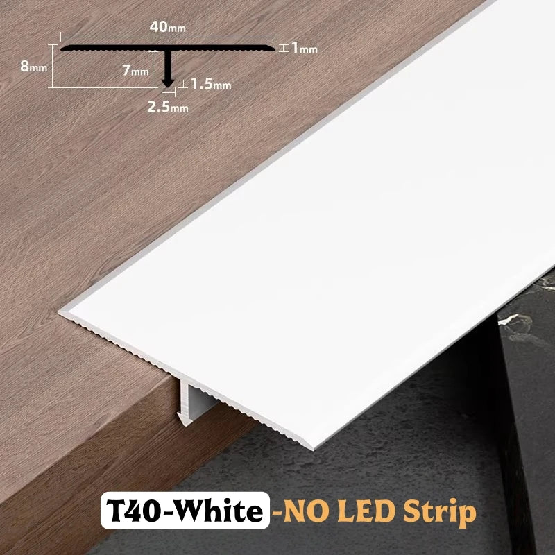T-Shape Aluminum Floor Transition Strip | Tile Gap Edge Profile