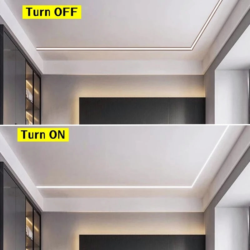 Rose Gold LED Aluminum Channel Profile U/YW Shape – Milky Cover