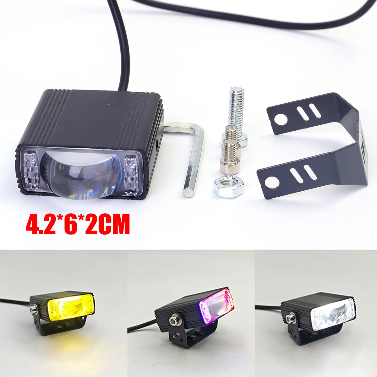 RGB LED Strobe Spotlight IP68 Waterproof – Car & Motorcycle