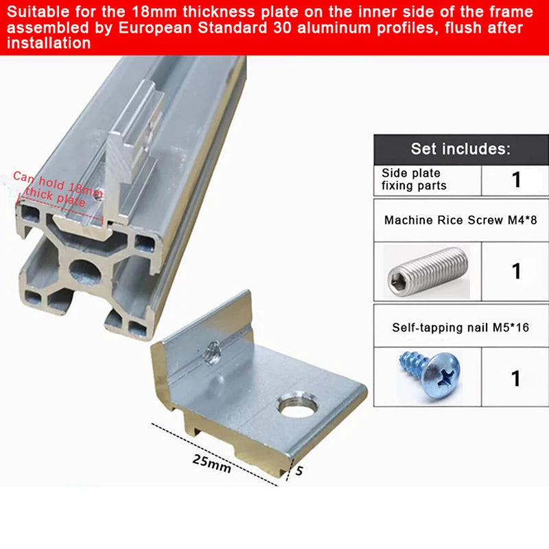 Aluminum Profile Side Panel Bracket Set – 2020 3030 4040