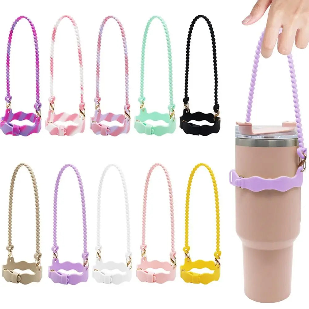 Silicone Water Bottle Sling Carrier with Anti-Slip Strap
