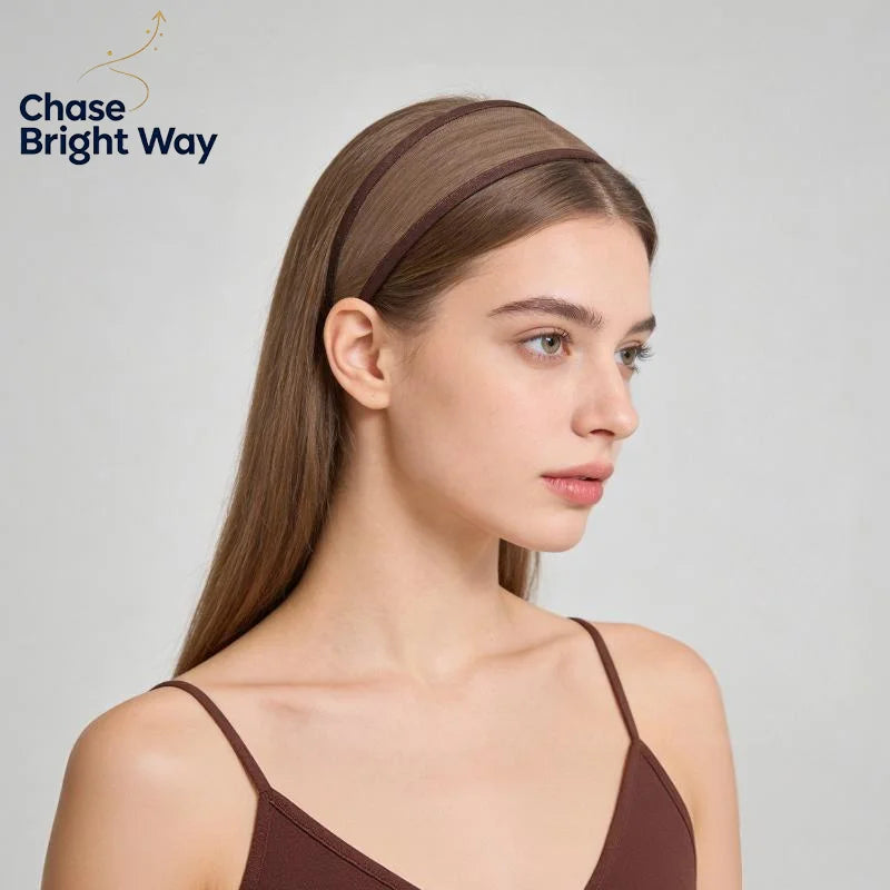 Wide Breathable Mesh Headband – Non-Slip Soft Lightweight Wrap