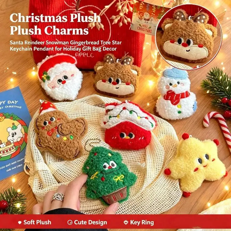 Mini Christmas Plush Keychain Pendant – Santa Doll Ornament