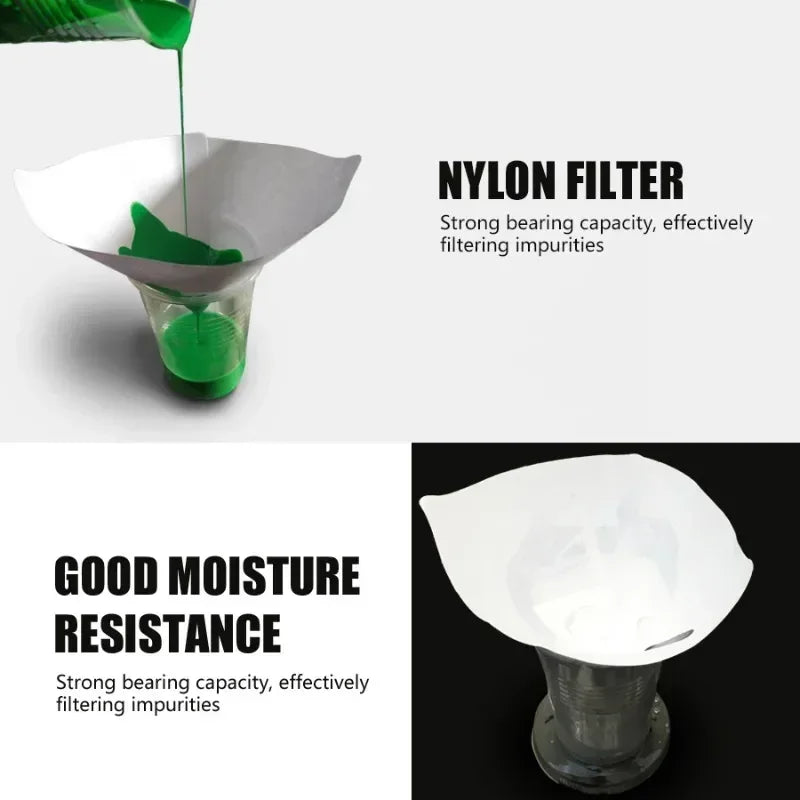 190 Mesh Disposable Paint Spray Filter Funnels – Nylon Strainer