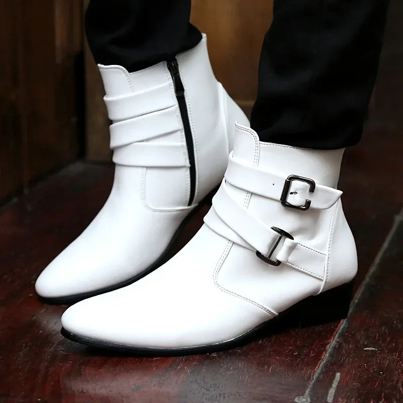 LEDP Men's Chelsea Boots – Buckle Strap British Style Ankle