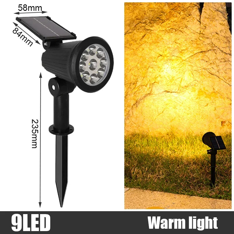 Solar Inground LED Landscape Light – IP65 Waterproof Dimmable
