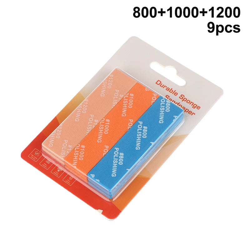9-Pack Semi-Rigid Sanding Sticks | Multi-Grit Model Polish Kit